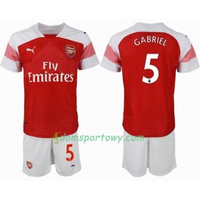 Koszulka Arsenal GABRIEL 5 Dziecięcy Domowe Koszulki Piłkarskie 2018-2019 Krótki Rękaw